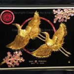 054-DOUBLE-TSURU-CIRCLE-CHERRY-BLOSSOMS-FAMILY-CREST