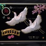 122-DOUBLE-TSURU-BRIDGE-CHERRY-BLOSSOM-KANJI-BUTTERFLY