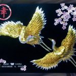 Double_Gold-Silver_Cranes_Happpiness_Cherry_Blossoms