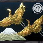 Double_Gold_Cranes_Mt_Fuji